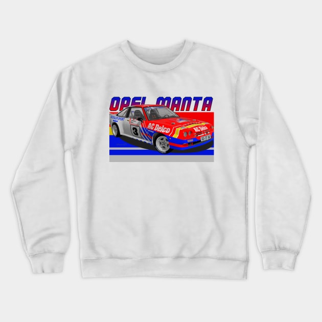 Opel Manta 400 Group B ACDelco Crewneck Sweatshirt by PjesusArt